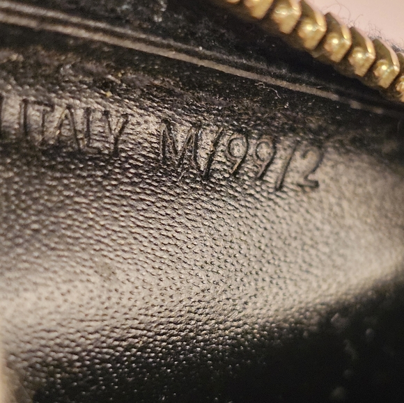 CELINE Vintage Macadam Coin Case Wallet Leather Black Brown - Picture 8 of 16